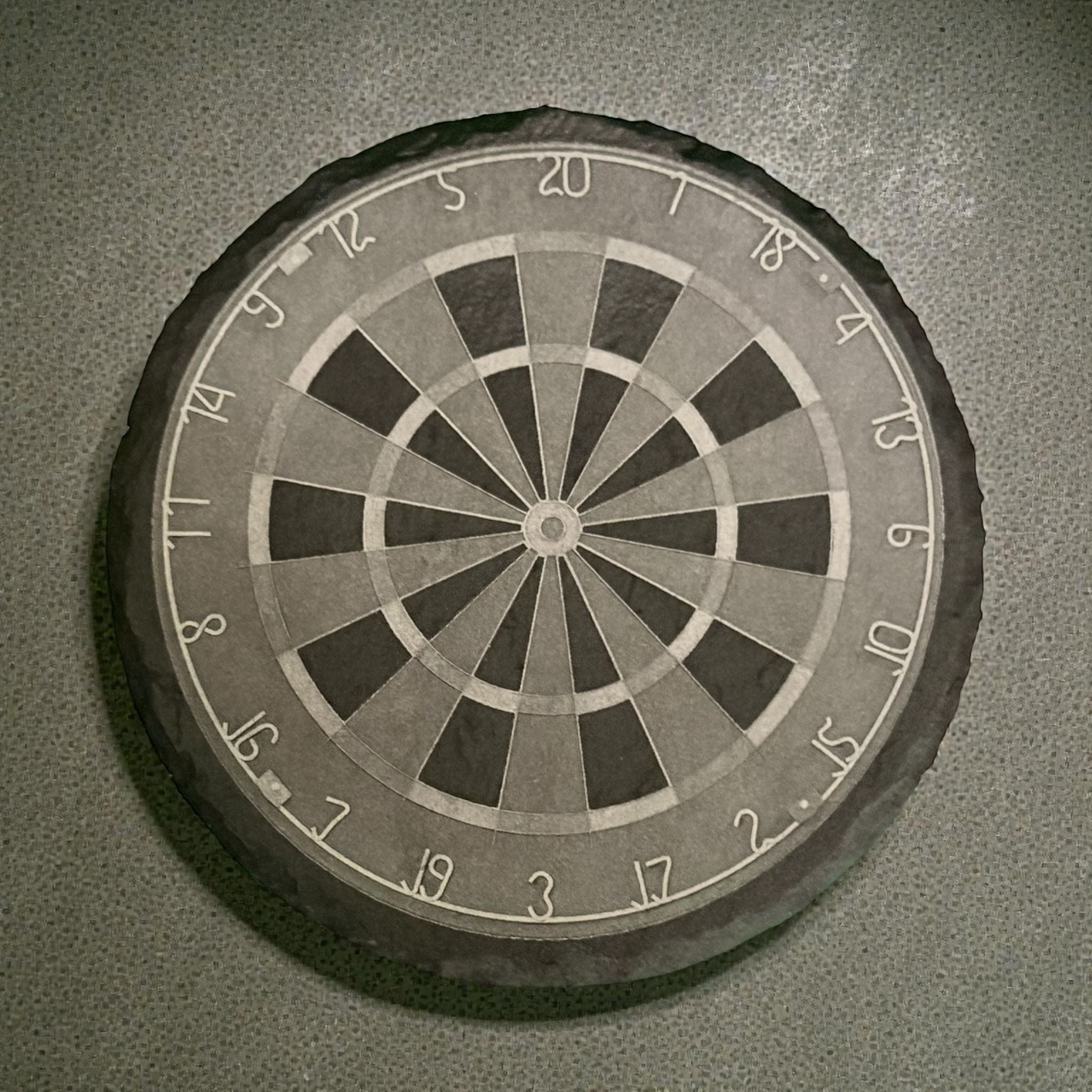 Limited Edition Slate Dart Board Drinks Coasters