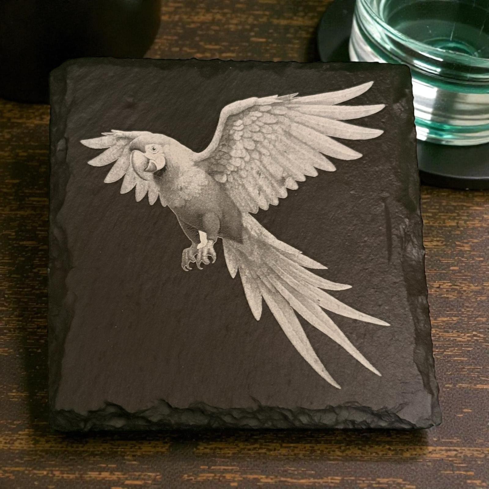 Edition Slate Parrot Drinks Coasters