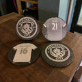 Limited Edition Manchester City Slate Drinks Coasters ( 4 pack )