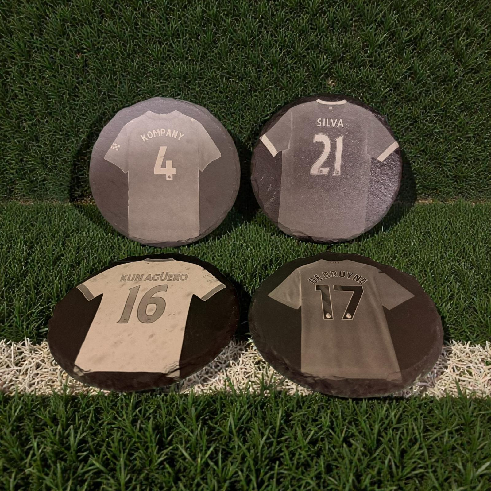 Limited Edition Slate Manchester City Drinks Coasters