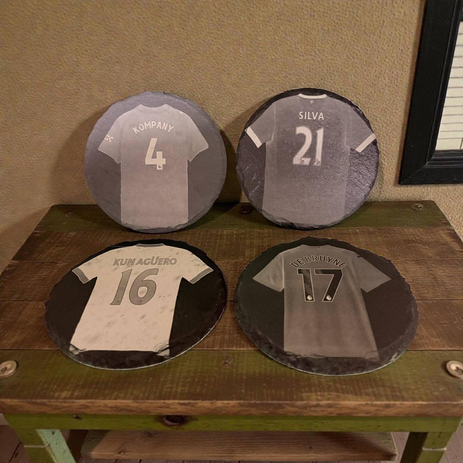 Limited Edition Manchester City Slate Drinks Coasters ( 4 pack )