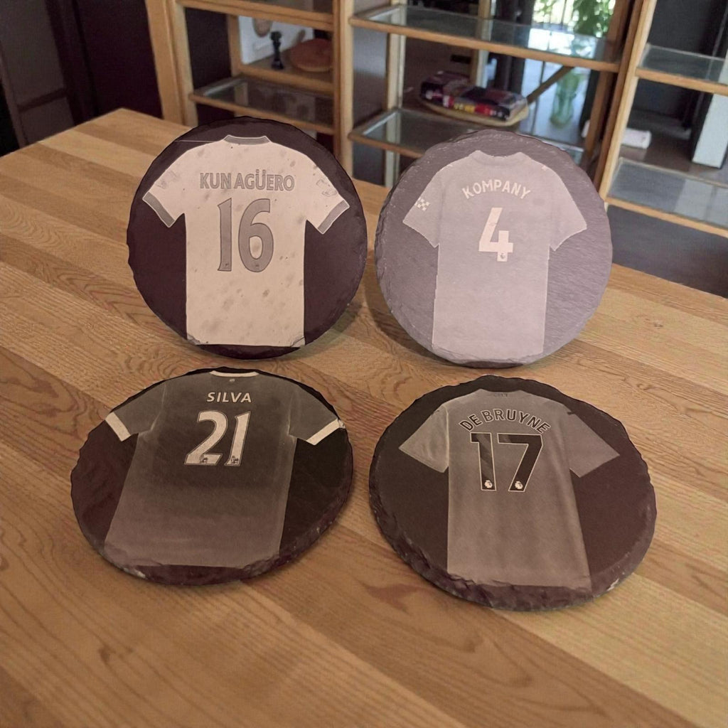 Limited Edition Manchester City Slate Drinks Coasters ( 4 pack )
