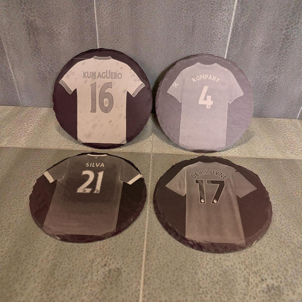 Limited Edition Manchester City Slate Drinks Coasters ( 4 pack )