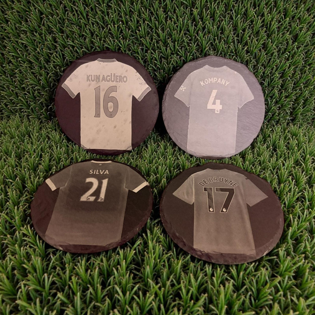 Limited Edition Manchester City Slate Drinks Coasters ( 4 pack )