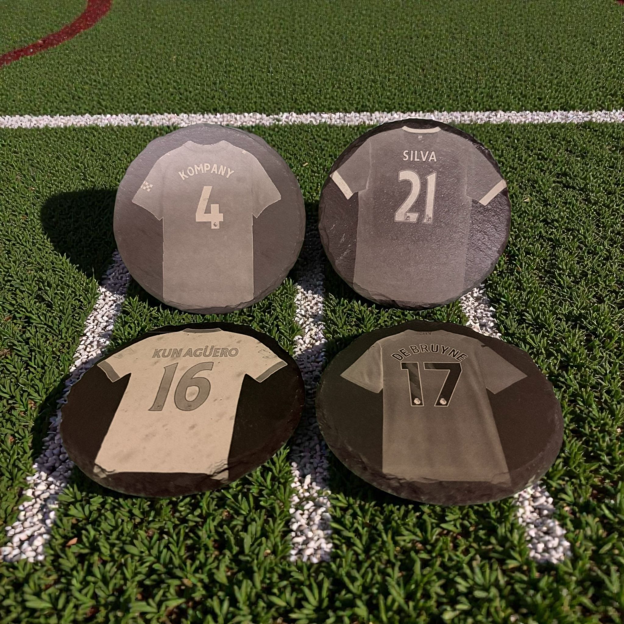 Limited Edition Slate Manchester City Drinks Coasters