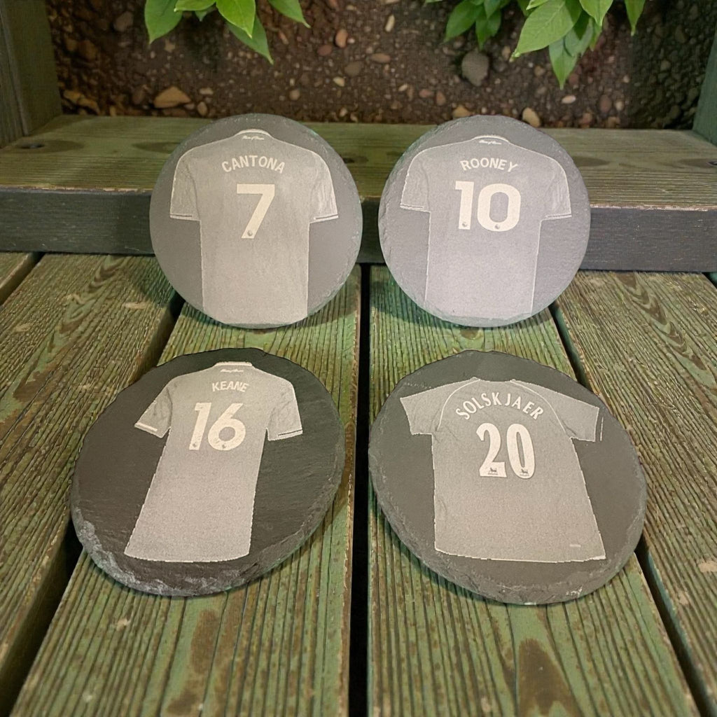 Limited Edition Manchester United Slate Drinks Coasters ( 4 pack )