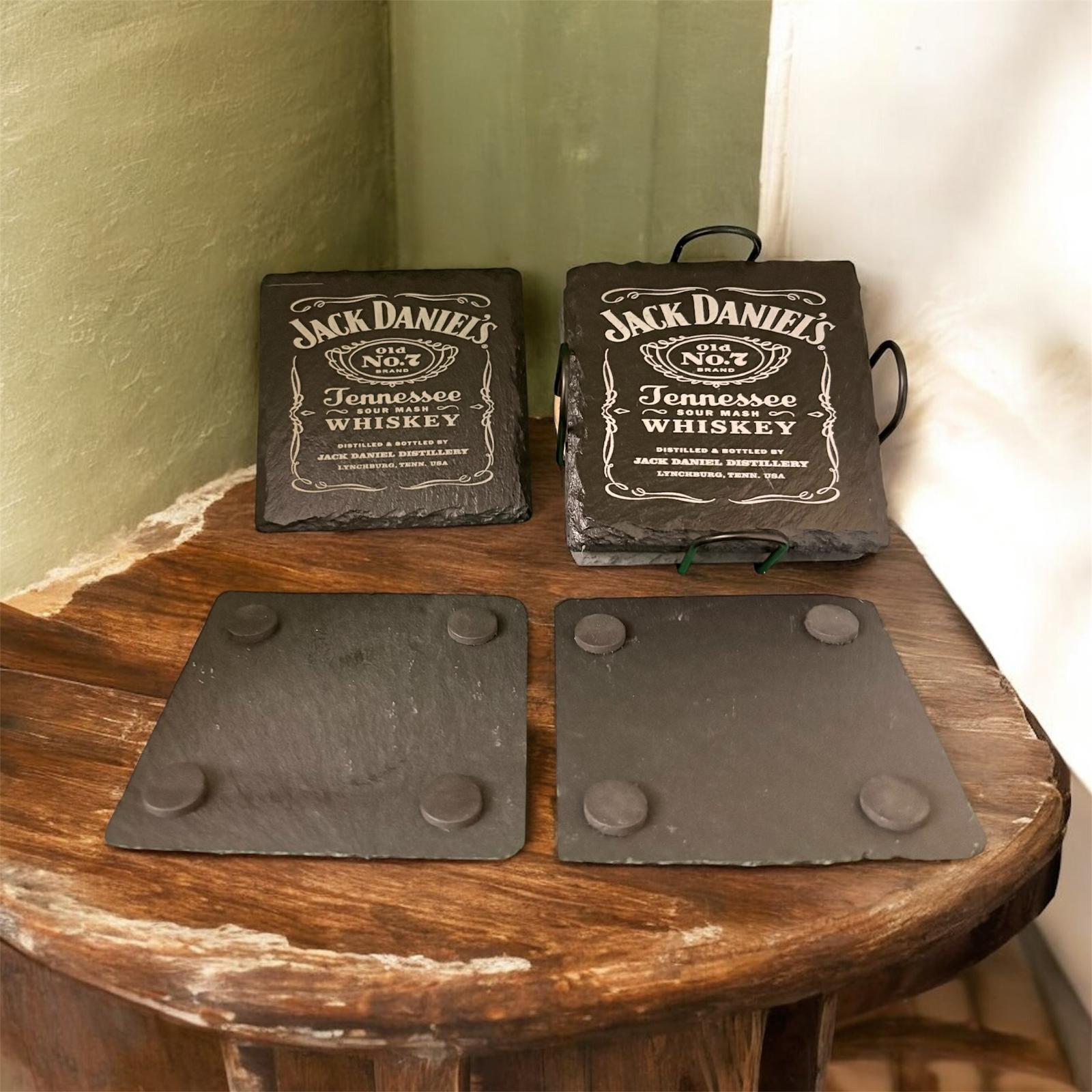 Limited Edition Jack Daniels Slate Drinks Coasters ( 4 pack )