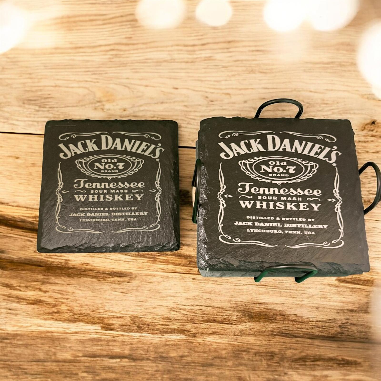 Limited Edition Jack Daniels Slate Drinks Coasters ( 4 pack )