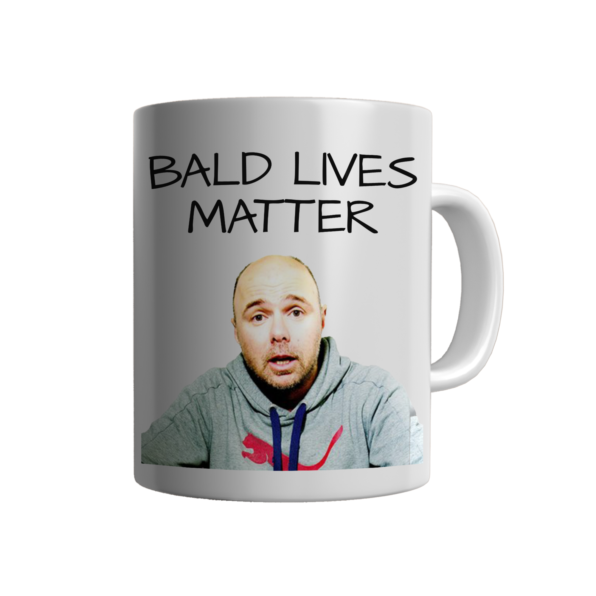 Personalised Limited Edition Bald Lives Matter Novelty Mug