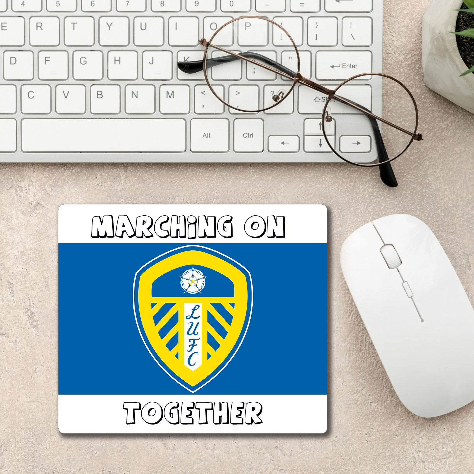 Leeds United Marching On Together Mouse Mat
