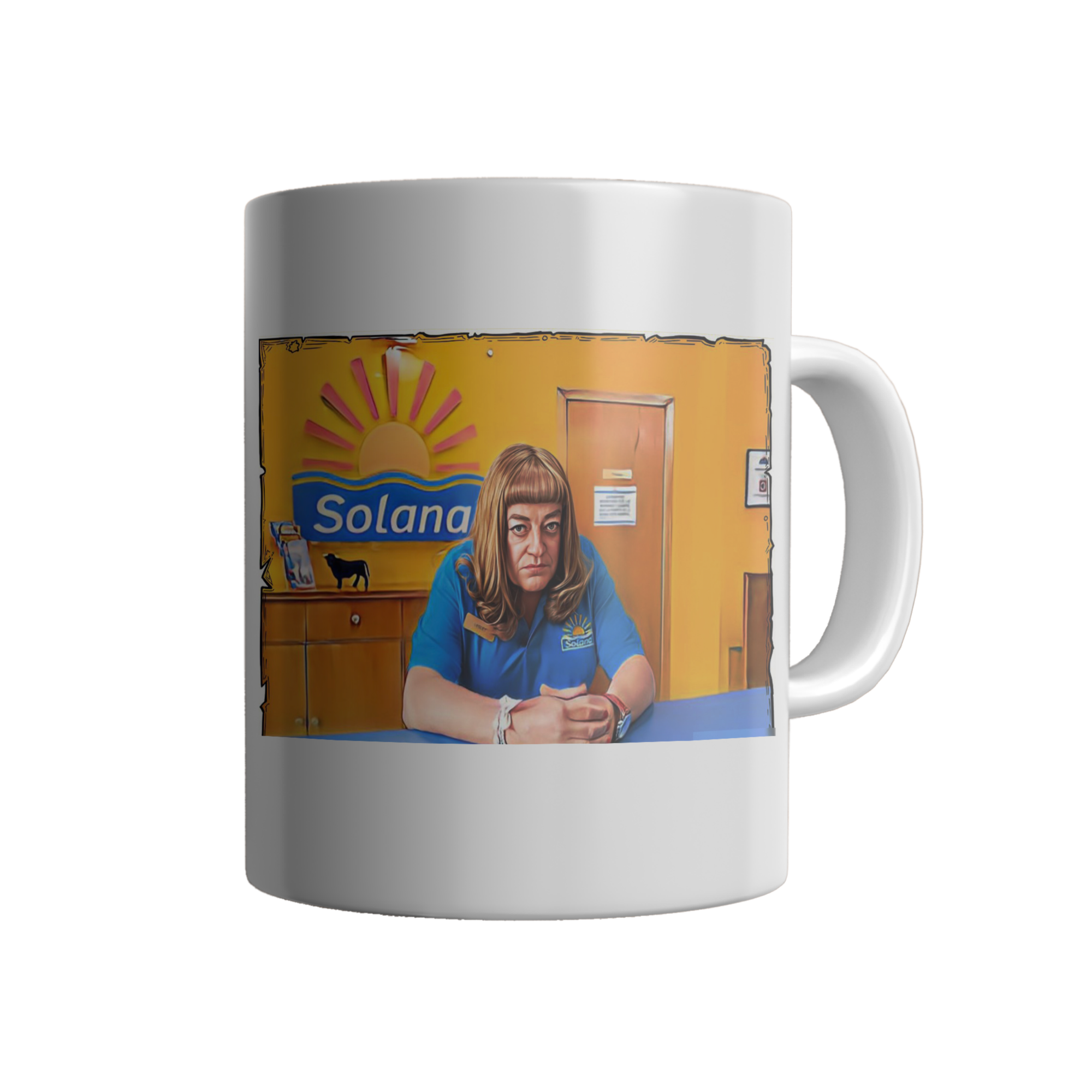 Personalised Lesley Benidorm TV Classic Sketch Mug