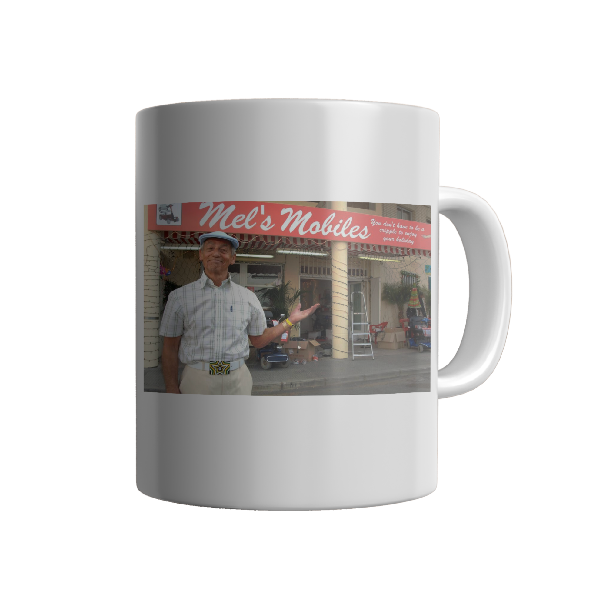 Personalised Benidorm Mel's Mobiles Mug
