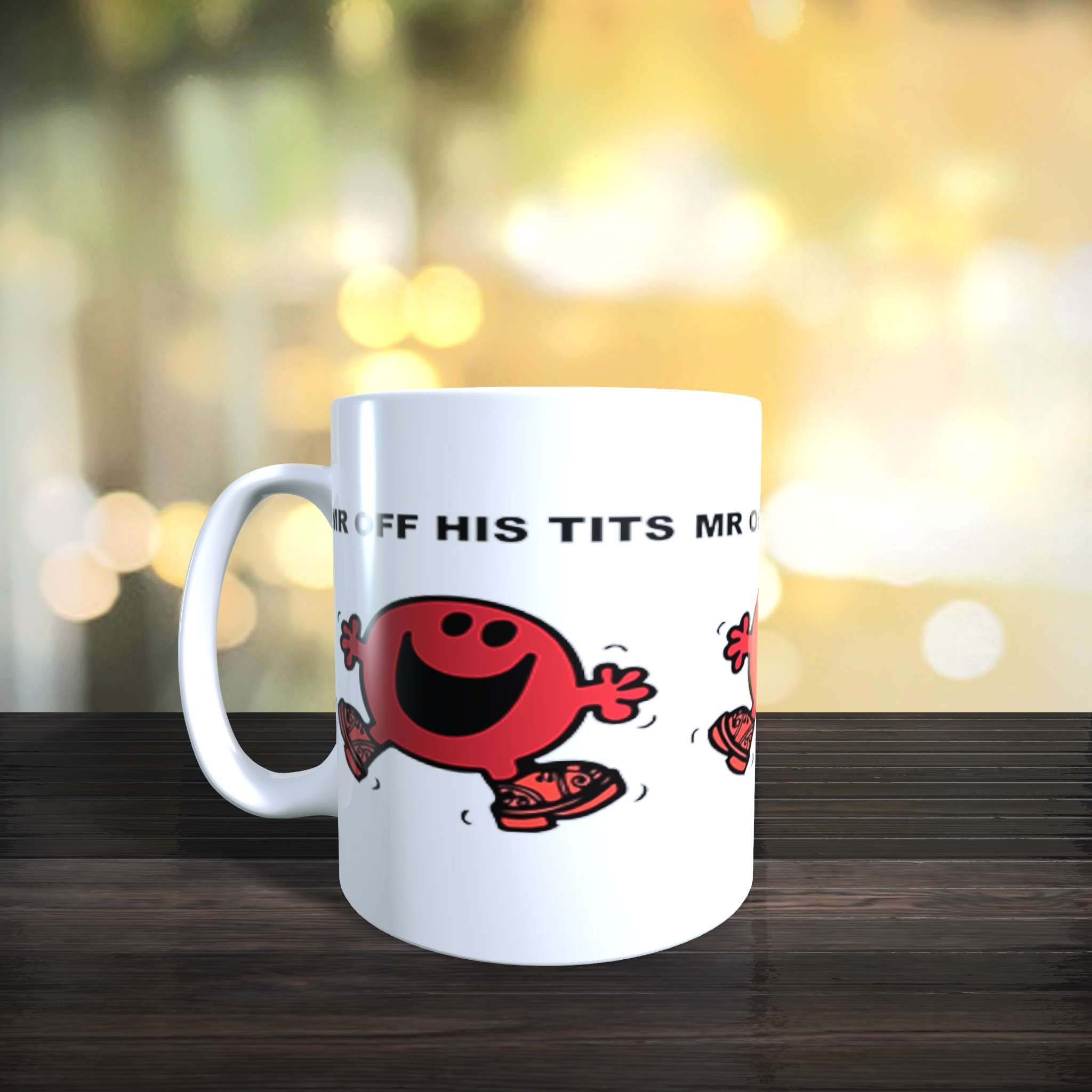 Personalised Limited Edition Mr Off His Tits Mug