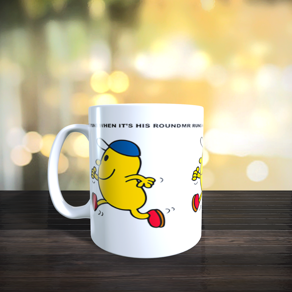 Personalised Limited Edition Mr Runs When It's His Round Mug