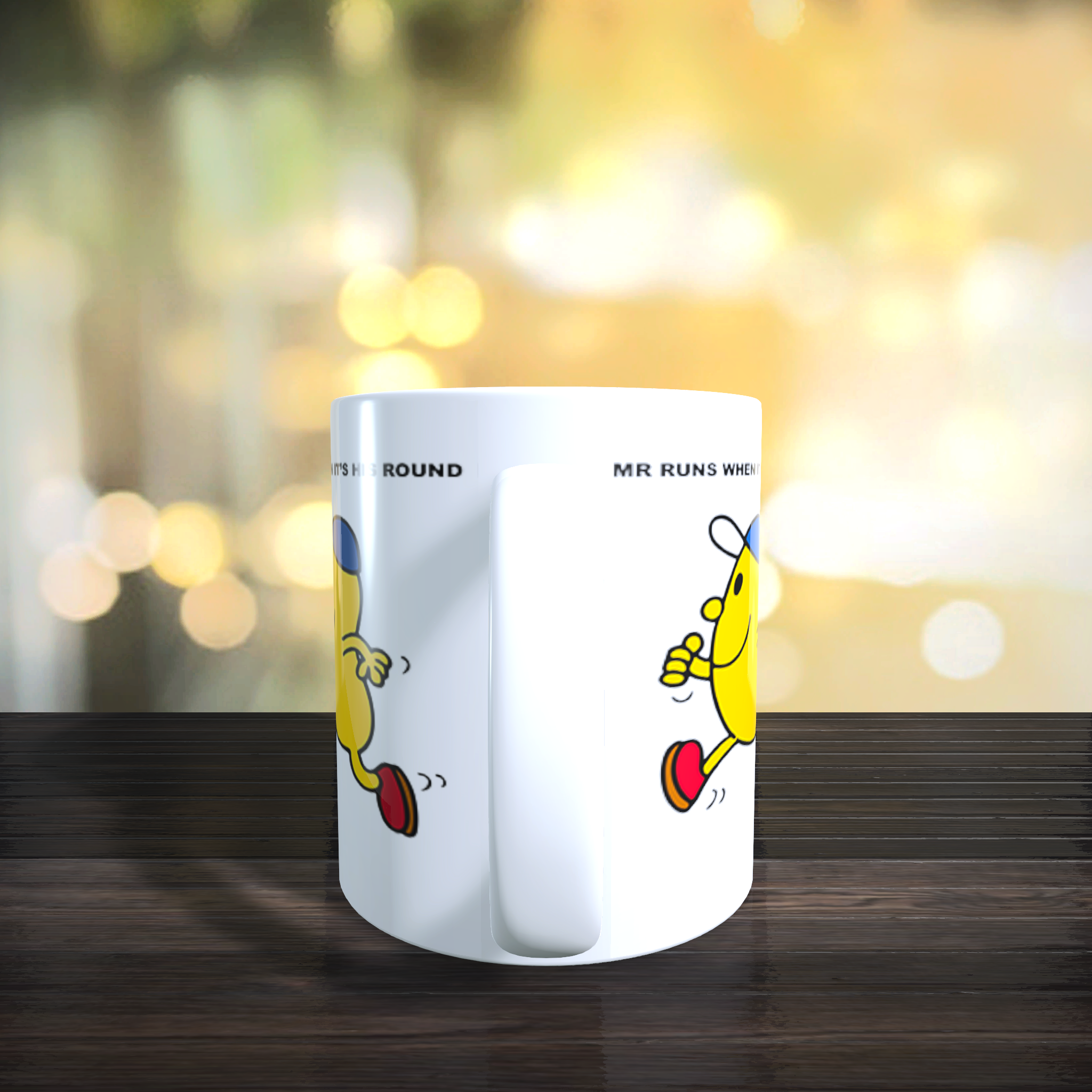 Personalised Limited Edition Mr Runs When It's His Round Mug