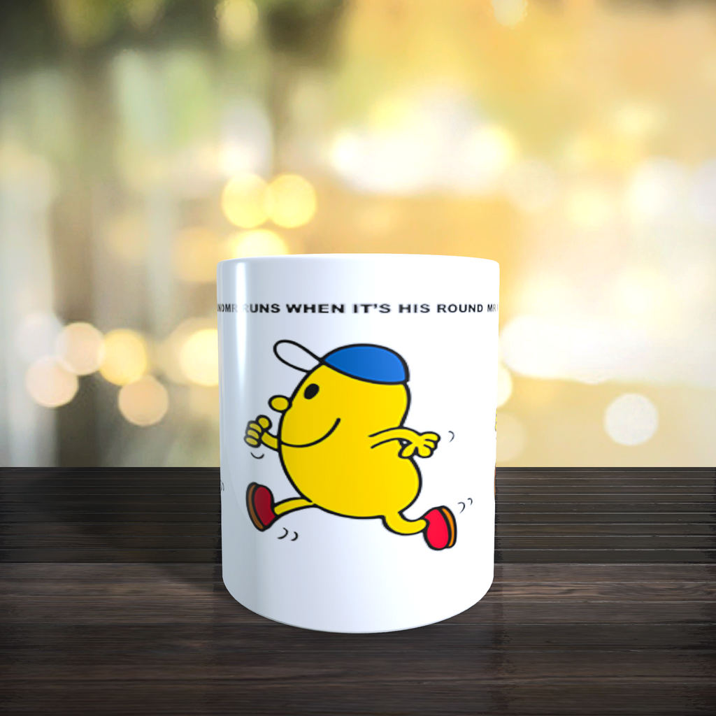Personalised Limited Edition Mr Runs When It's His Round Mug