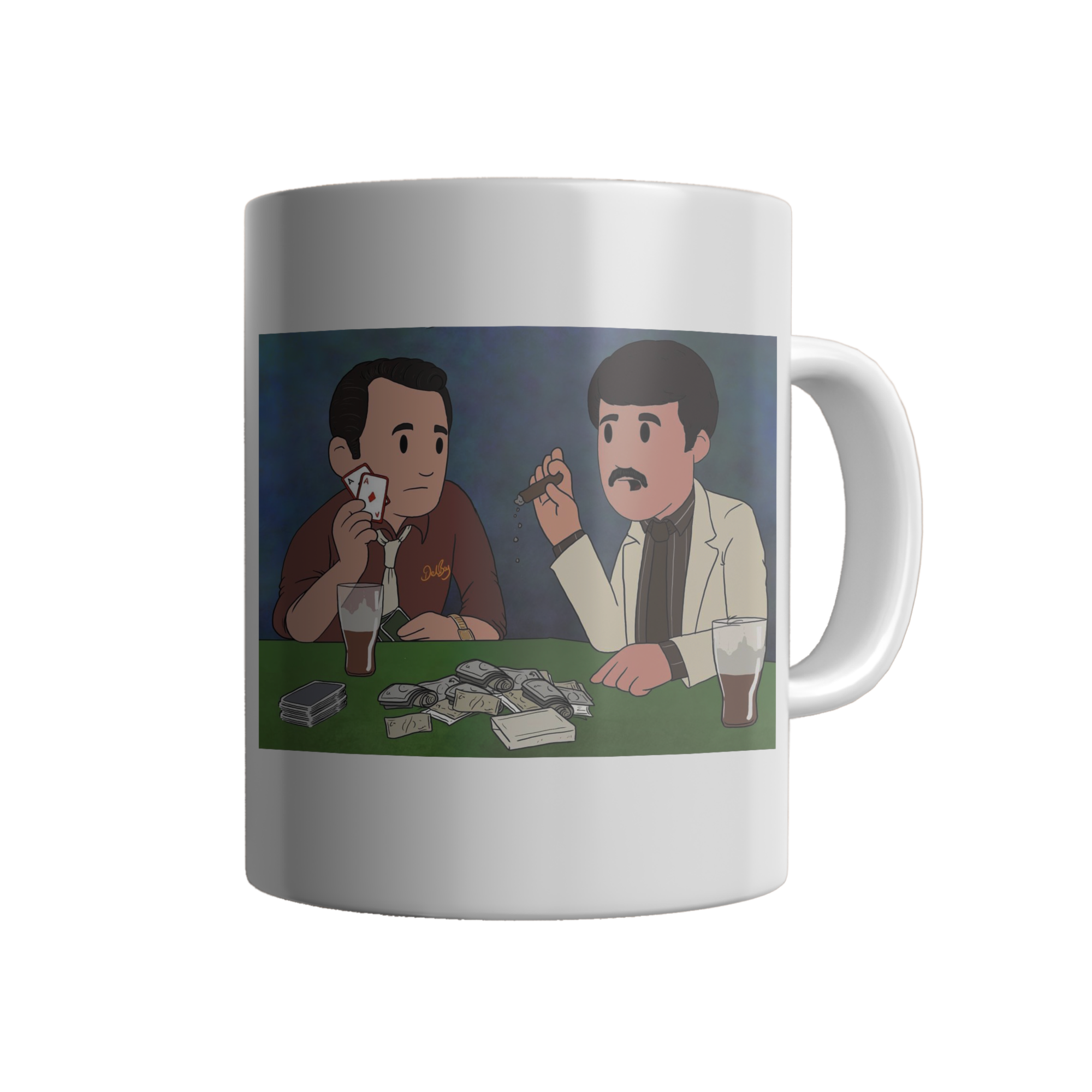 Only Fools And Horses Cartoon Delboy And Boycie Mug