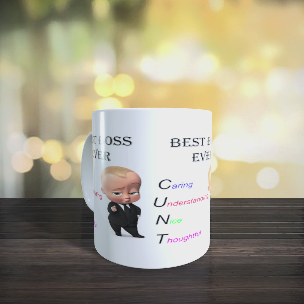 Personalised Limited Edition Best Boss Ever Novelty Mug