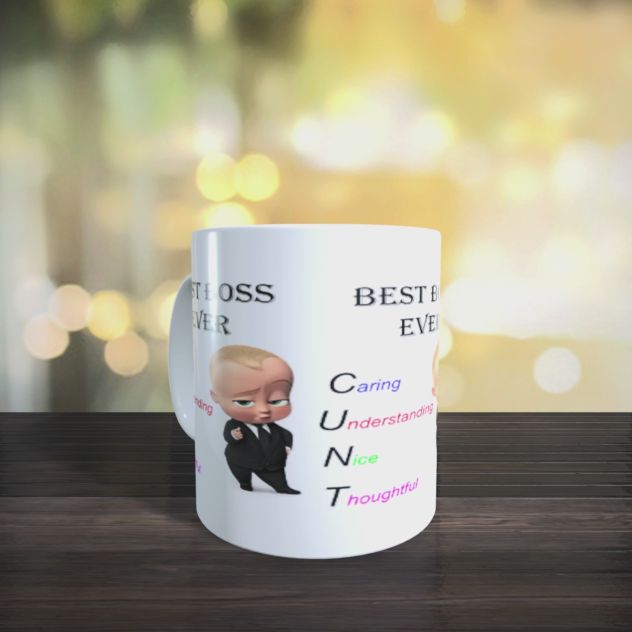 Personalised Limited Edition Best Boss Ever Novelty Mug