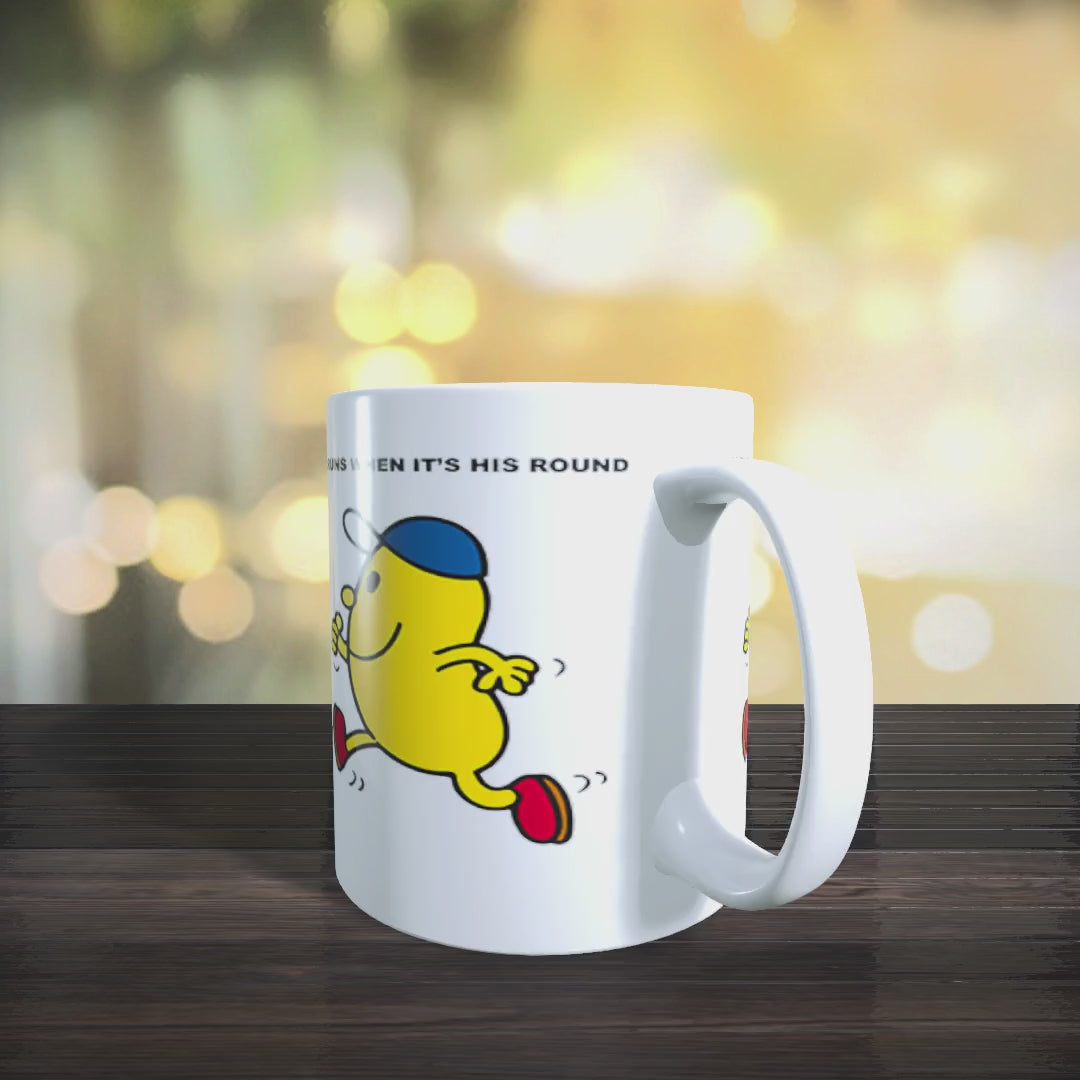 Personalised Limited Edition Mr Runs When It's His Round Mug