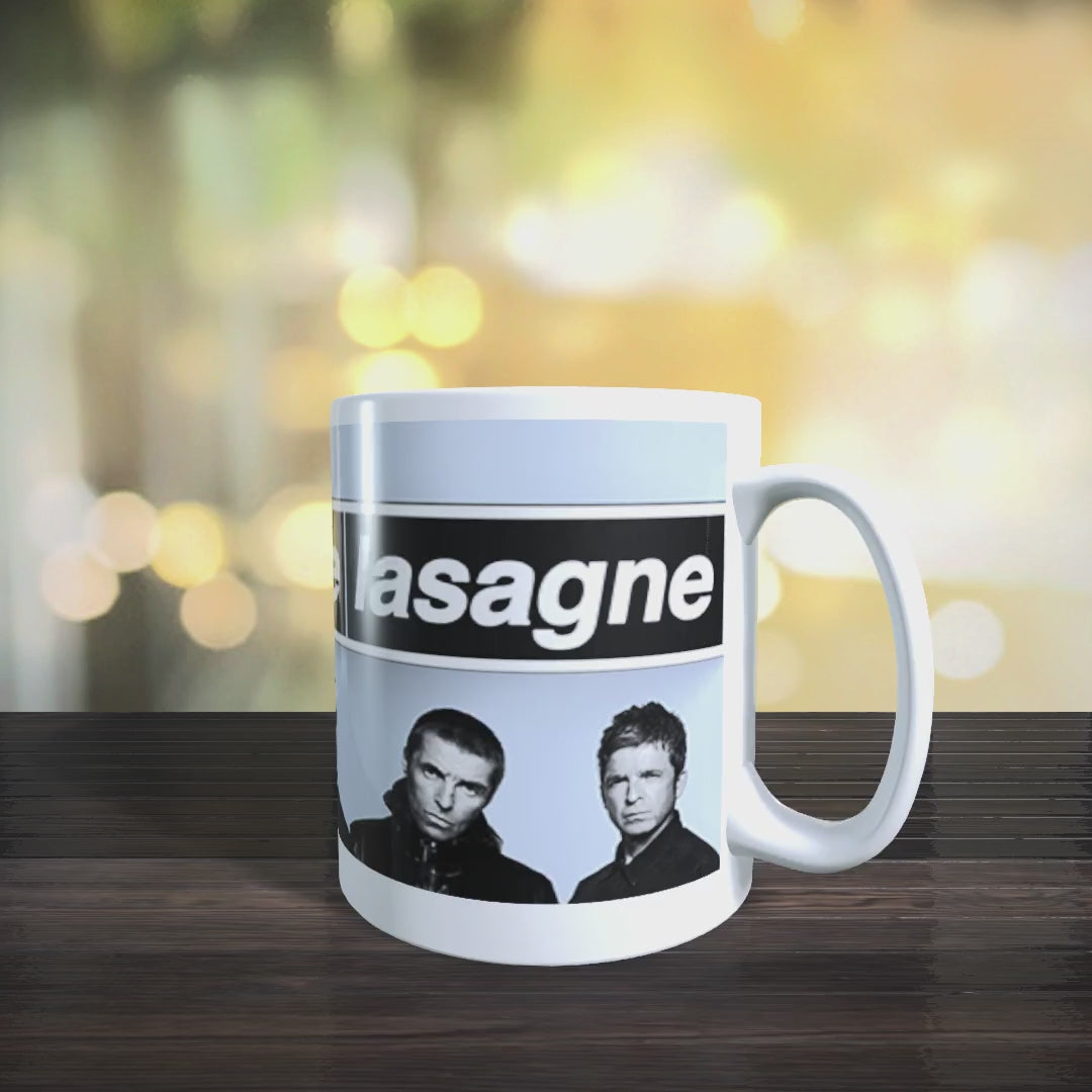 Personalised Limited Edition Oasis Reunion Lasagne Mug